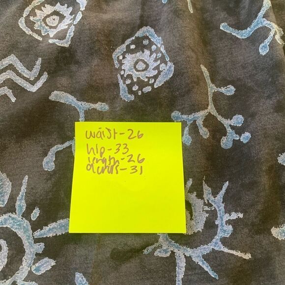 VTG Boho Hippie Funky Festival Maxi Skirt Navy Blue Size S - Picture 5 of 5